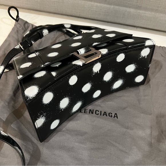 Balenciaga Hourglass Polka Dots bag / size Small - Picture 3 of 6
